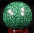Gorgeous Polished Malachite Sphere - Congo #39396-2